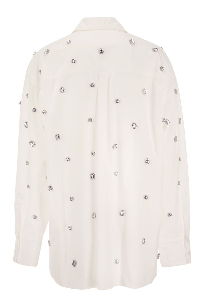 NORDICA - Cotton shirt with crystals - VOGUERINI