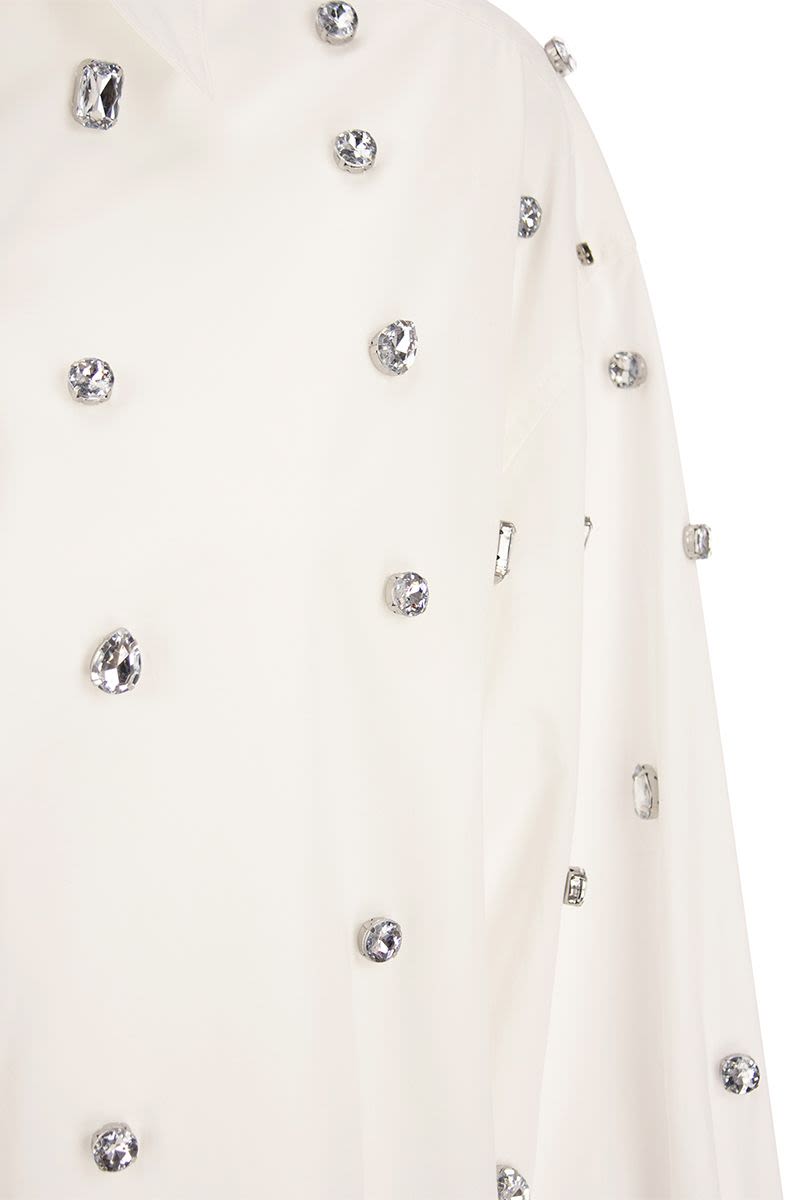 NORDICA - Cotton shirt with crystals - VOGUERINI