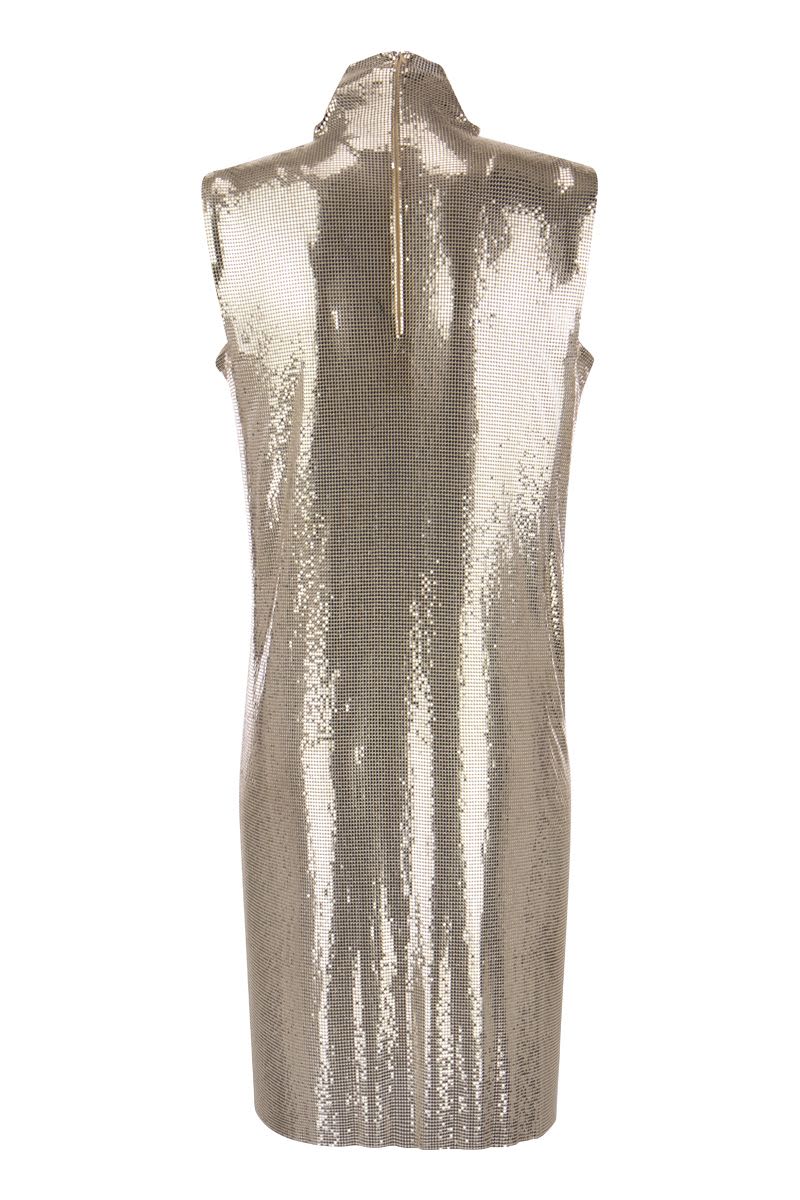 MANTIDE - Metallic knit dress with cut out - VOGUERINI