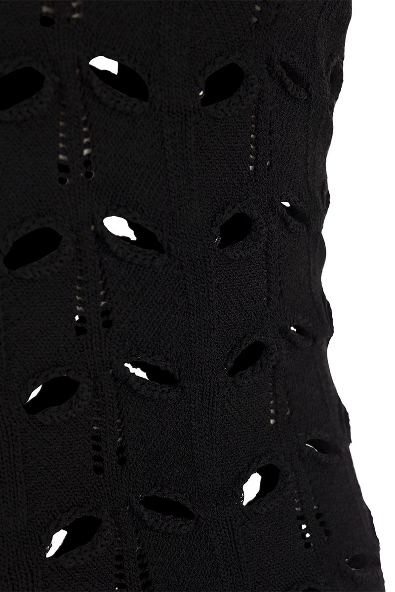 ASTICE - Perforated viscose top - VOGUERINI