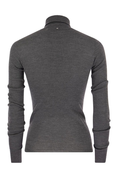 FLAVIA - Turtleneck sweater in virgin wool - VOGUERINI