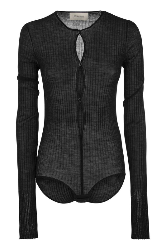 DINAR - Knitted bodysuit with long sleeves - VOGUERINI