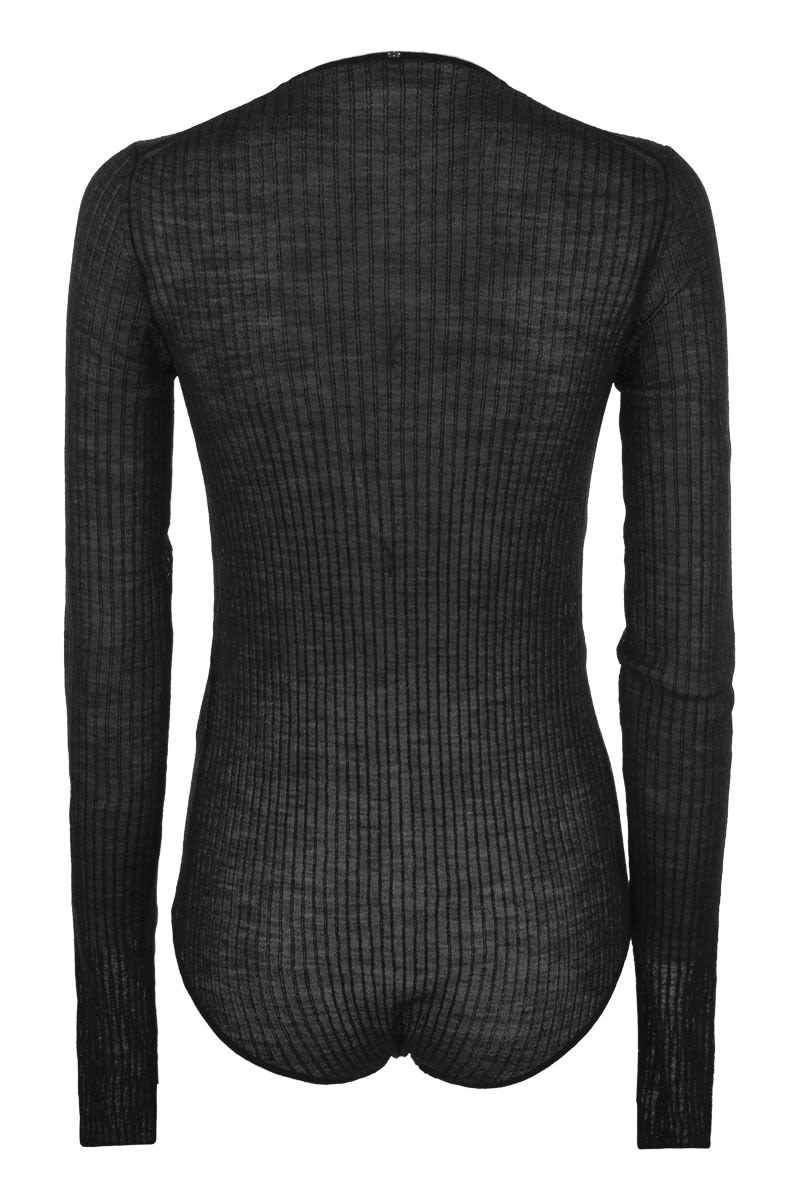 DINAR - Knitted bodysuit with long sleeves - VOGUERINI