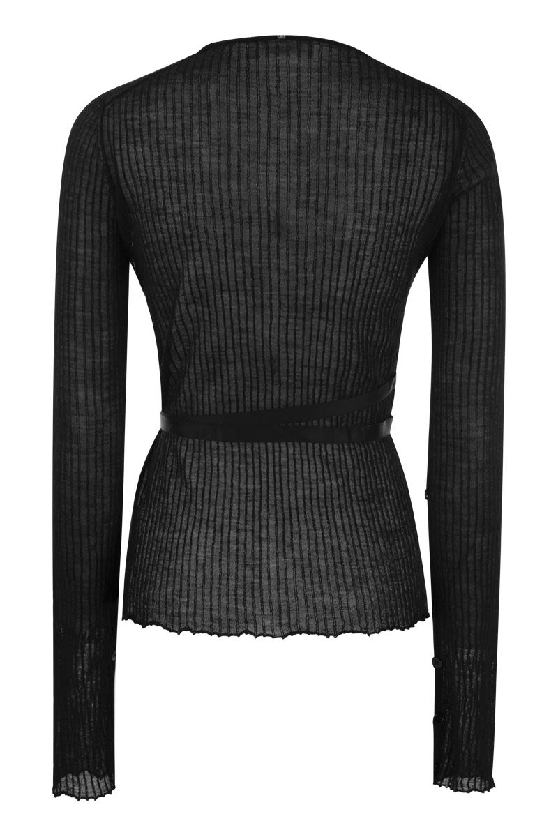 CANOA - Cardigan with elasticated belt - VOGUERINI