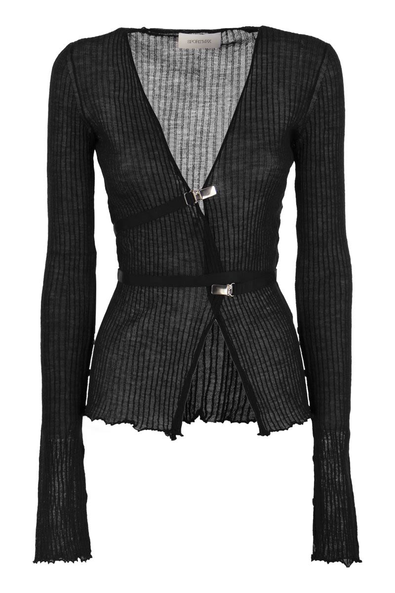 CANOA - Cardigan with elasticated belt - VOGUERINI