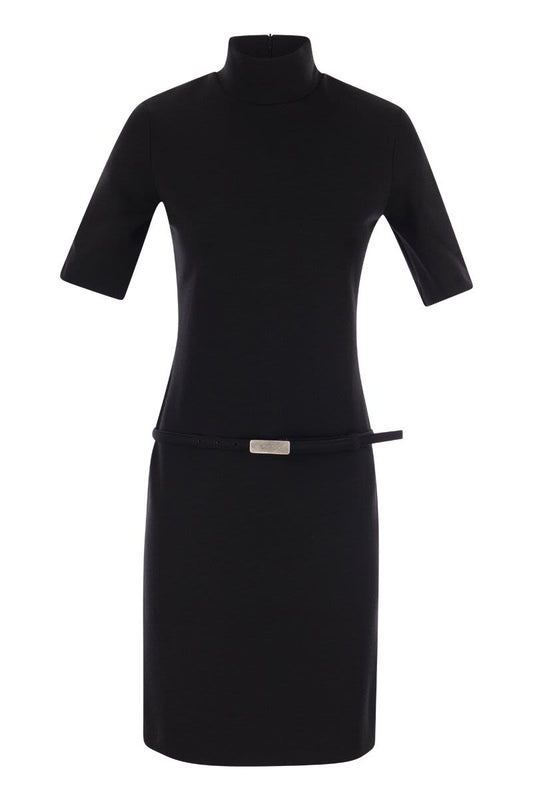 HALLE - Stretch wool dress - VOGUERINI