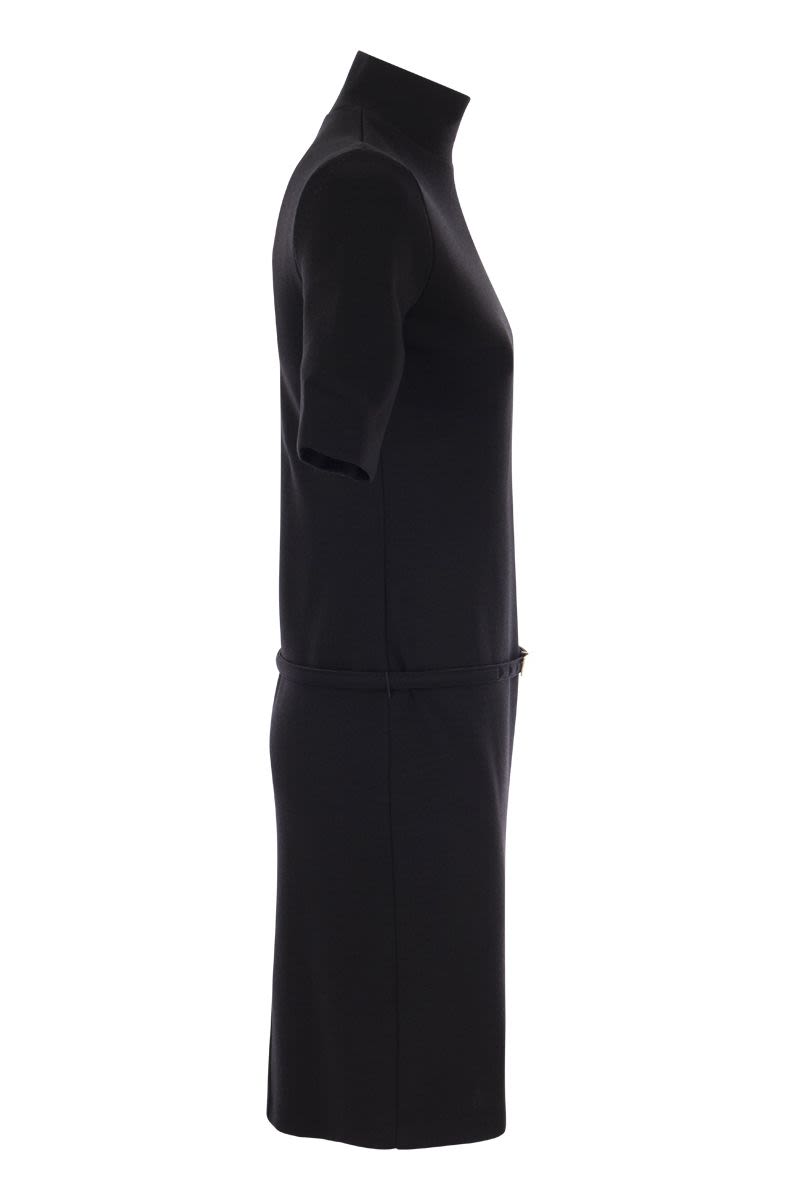 HALLE - Stretch wool dress - VOGUERINI