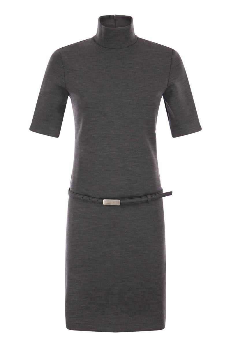 HALLE - Stretch wool dress - VOGUERINI