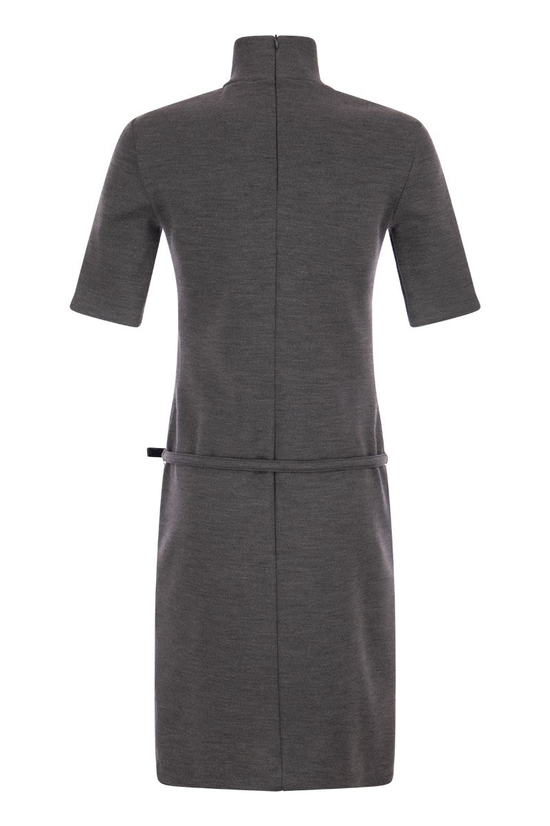 HALLE - Stretch wool dress - VOGUERINI