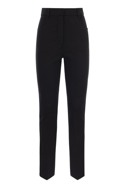 TETI - Stretch wool jersey trousers - VOGUERINI