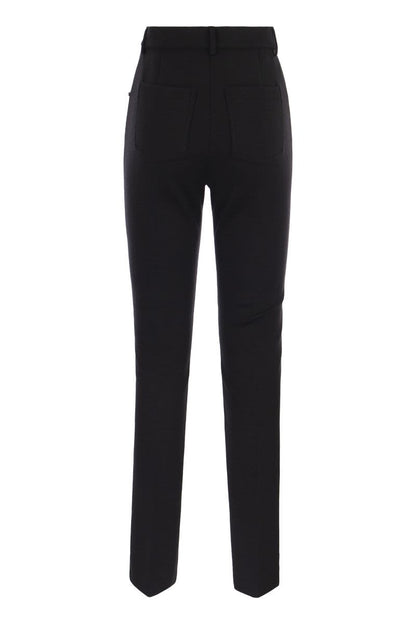 TETI - Stretch wool jersey trousers - VOGUERINI