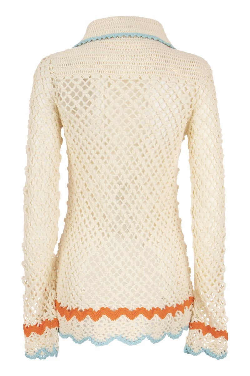 SEMELE - Cotton Knitted Shirt - VOGUERINI