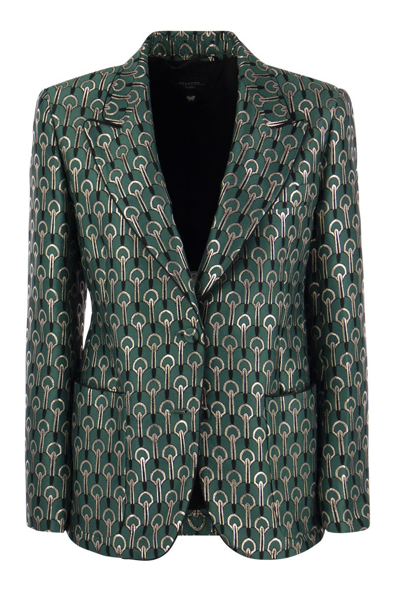 ZULIA - Jacquard fabric blazer - VOGUERINI