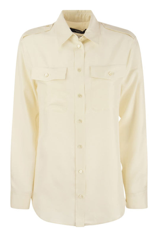 PALK - Silk shirt with toggles - VOGUERINI