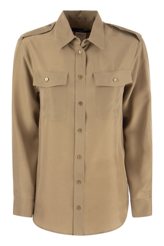 PALK - Silk shirt with toggles - VOGUERINI