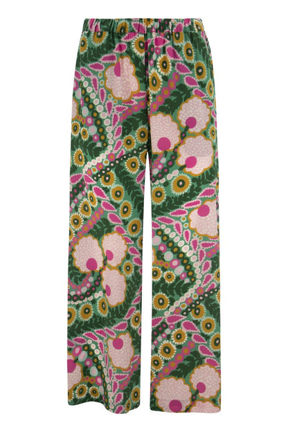 KARMAN - Pure silk trousers - VOGUERINI