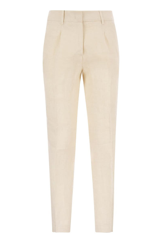 NOBLE - Linen canvas trousers - VOGUERINI