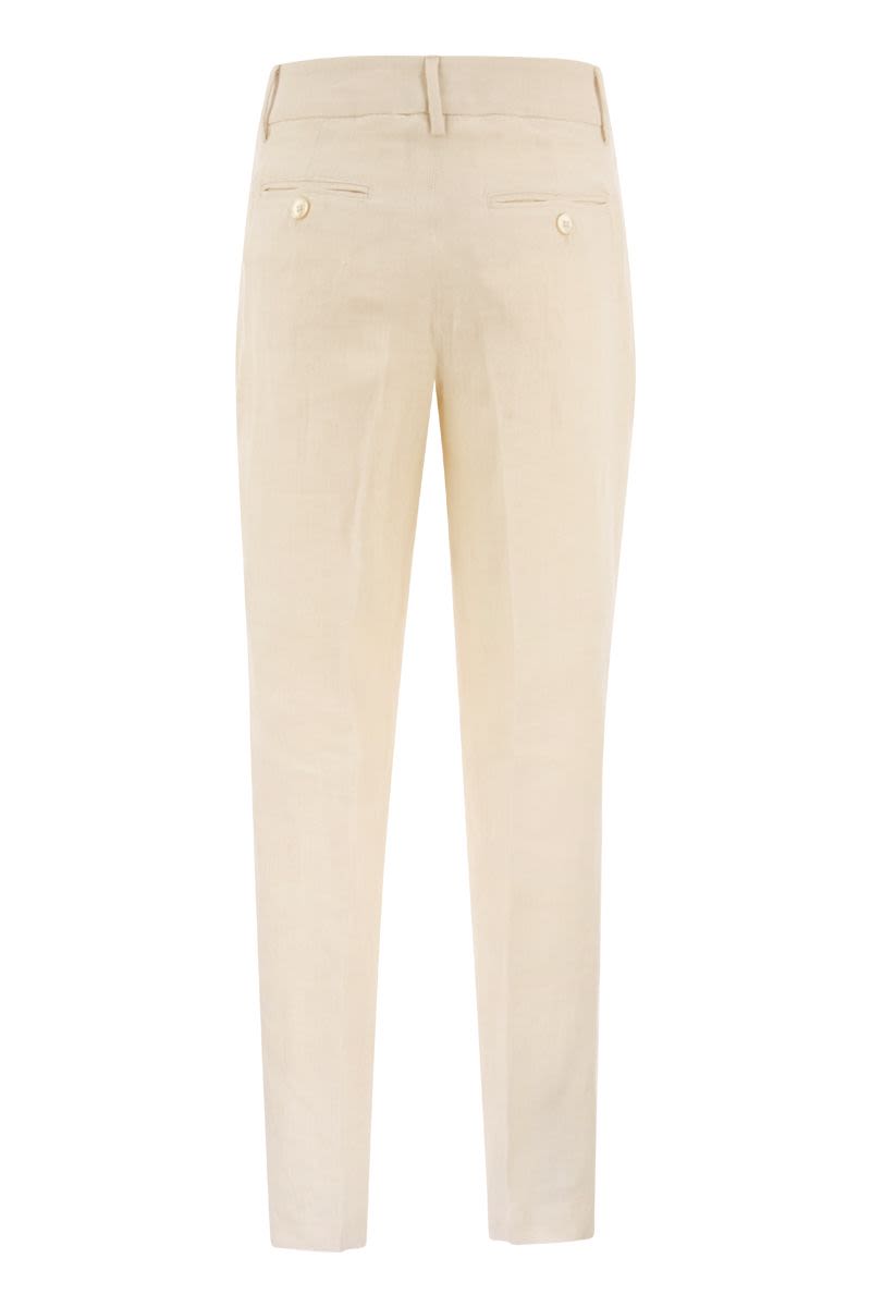 NOBLE - Linen canvas trousers - VOGUERINI