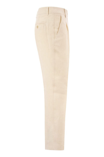 NOBLE - Linen canvas trousers - VOGUERINI