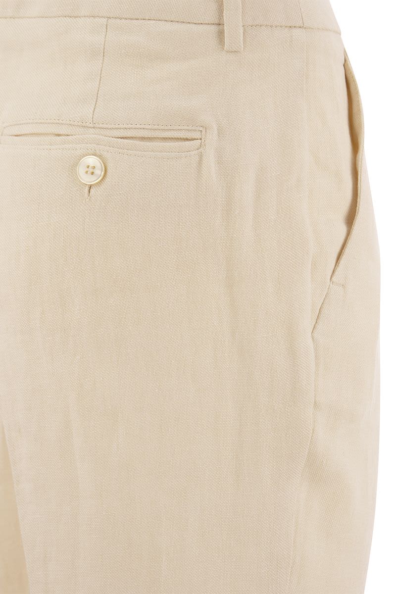 NOBLE - Linen canvas trousers - VOGUERINI