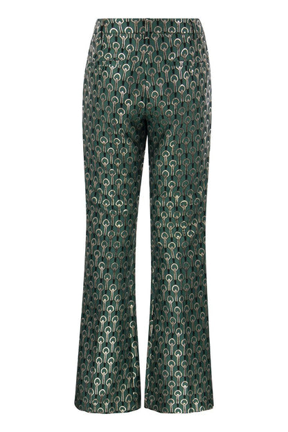 GIRINO - Flared trousers in jacquard fabric - VOGUERINI