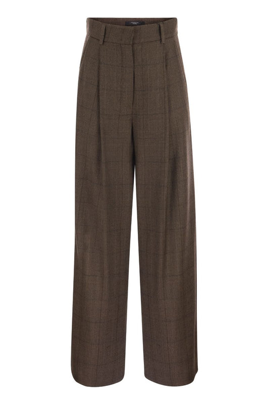 MAESA - Wool flannel trousers - VOGUERINI