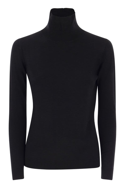 KIKU - Turtleneck sweater in wool and silk - VOGUERINI