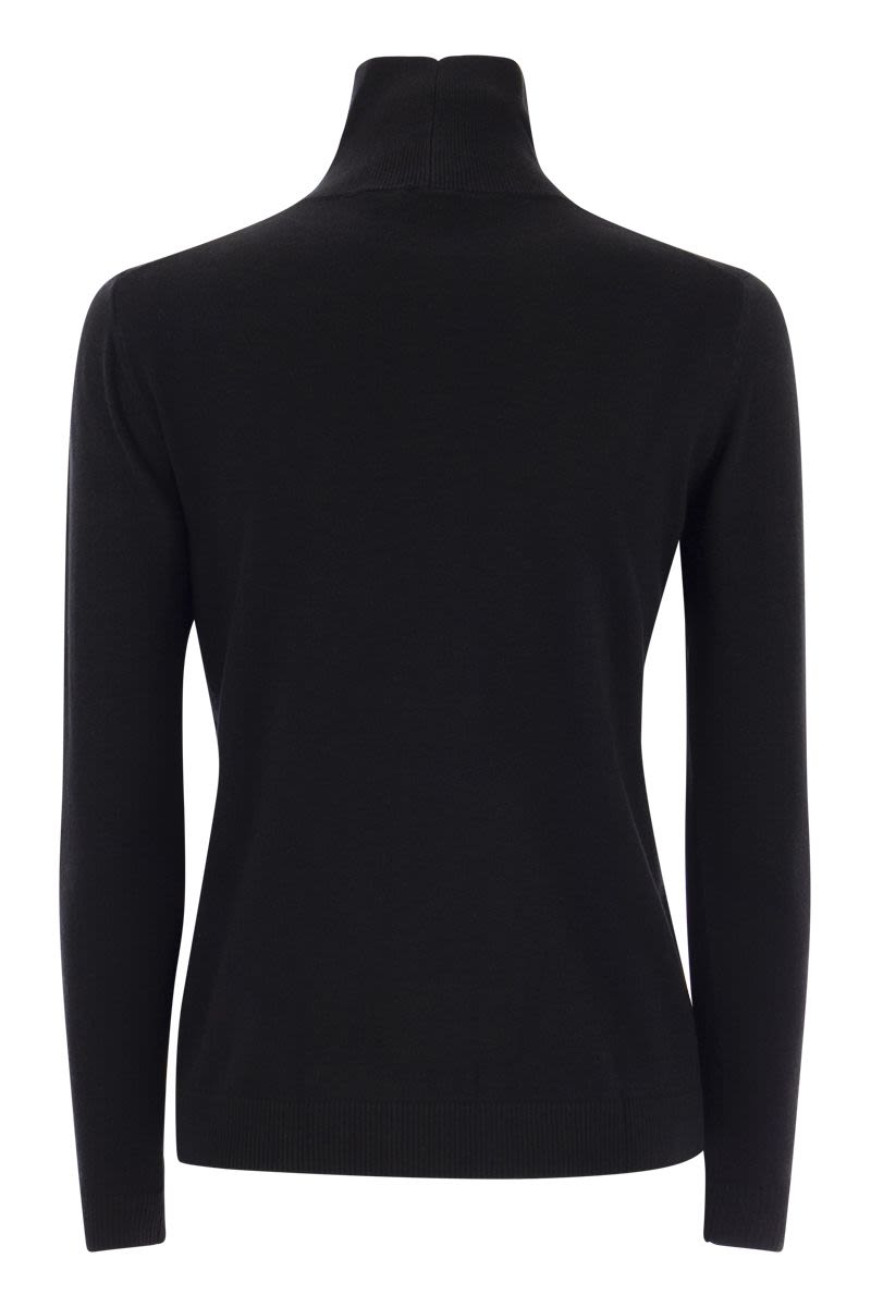 KIKU - Turtleneck sweater in wool and silk - VOGUERINI