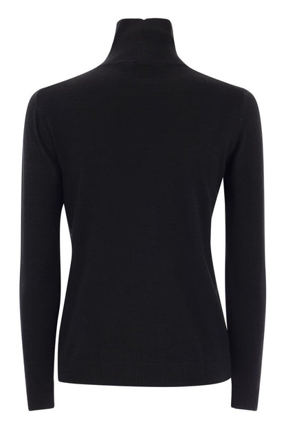 KIKU - Turtleneck sweater in wool and silk - VOGUERINI