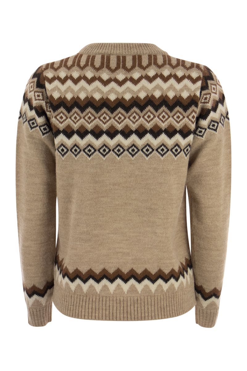 EDICOLA - Alpaca and wool jacquard sweater - VOGUERINI