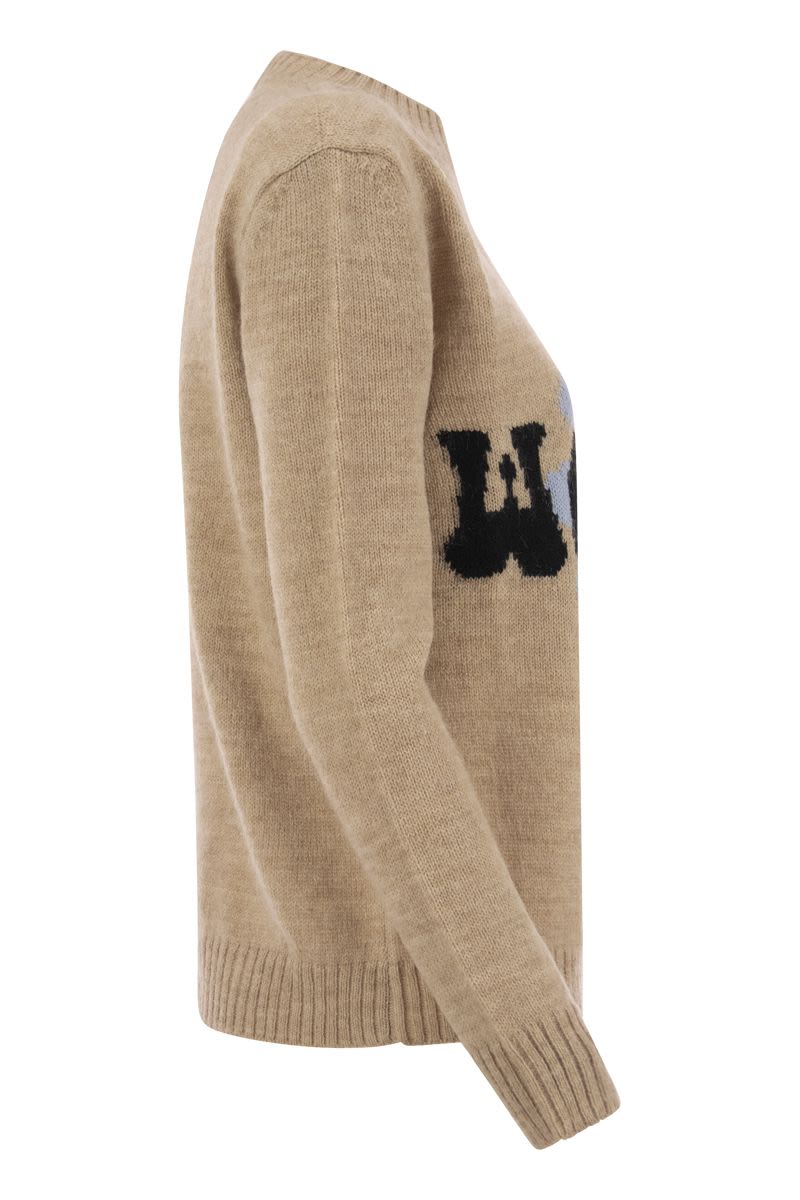 TUSCANY - Alpaca and wool sweater with embroidery - VOGUERINI