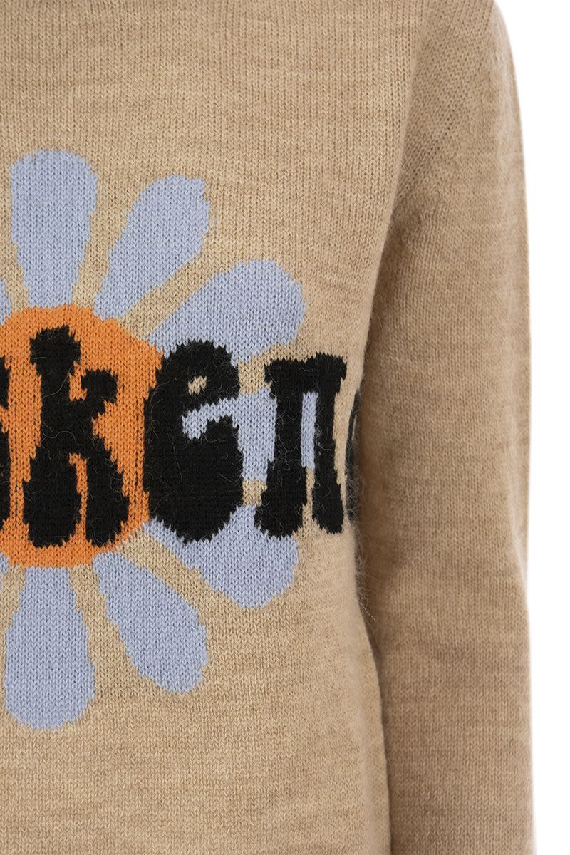 TUSCANY - Alpaca and wool sweater with embroidery - VOGUERINI