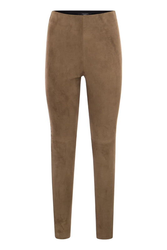 BAHAMAS - Suede trousers - VOGUERINI