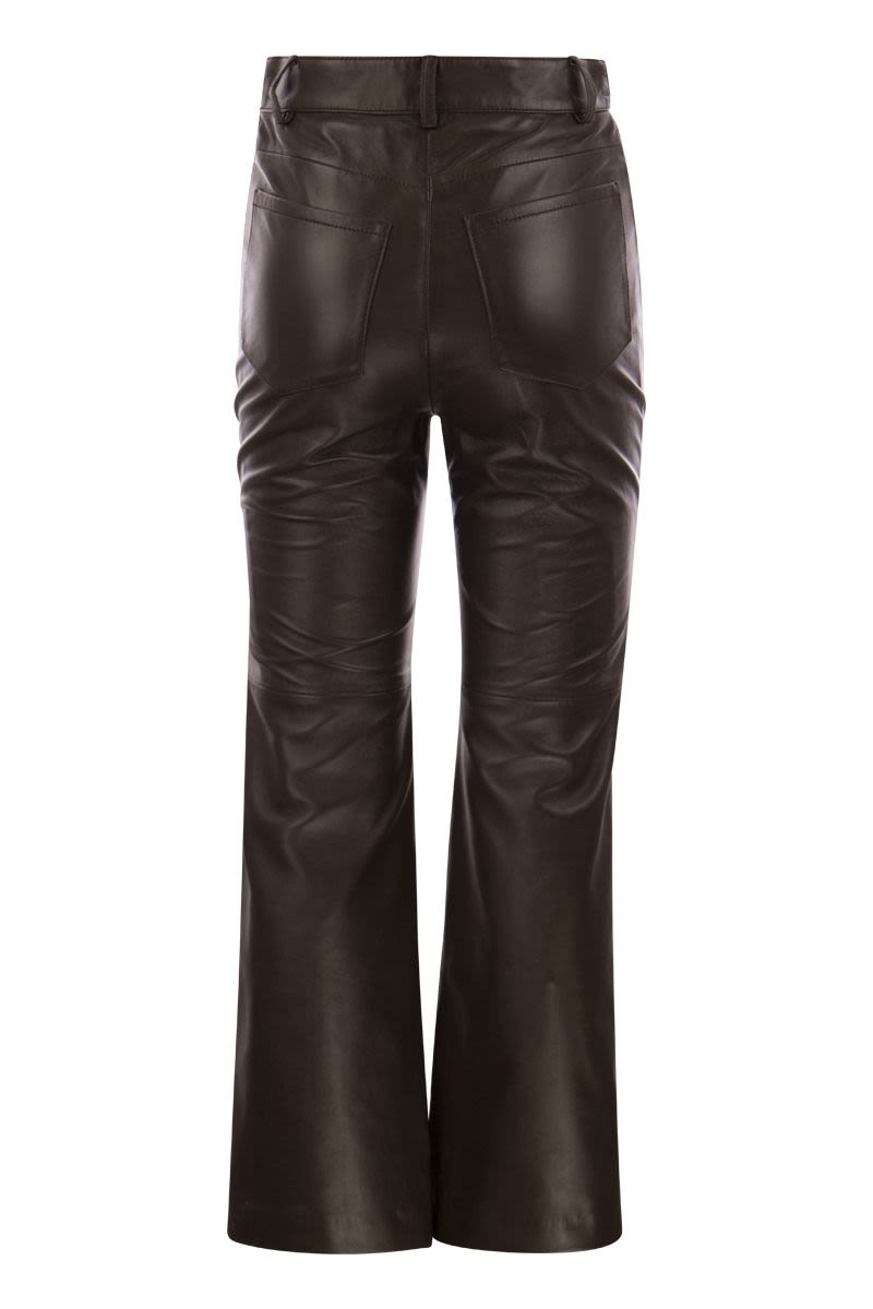 NECTAR - Nappa leather flared trousers - VOGUERINI