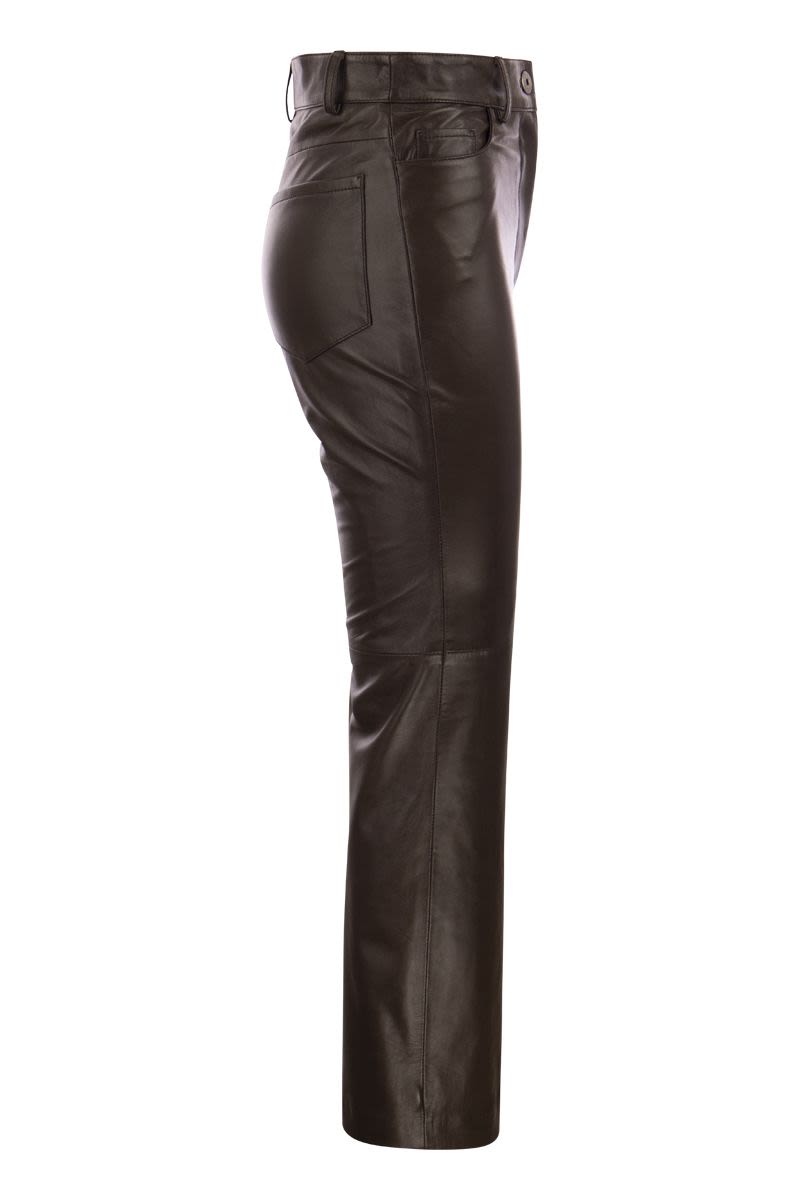 NECTAR - Nappa leather flared trousers - VOGUERINI