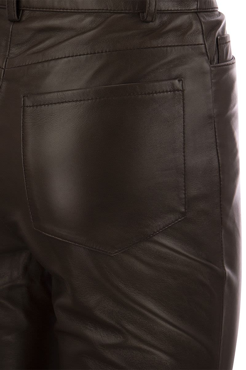 NECTAR - Nappa leather flared trousers - VOGUERINI