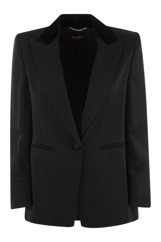 ANSELMO - Single-breasted jacket in envers satin - VOGUERINI