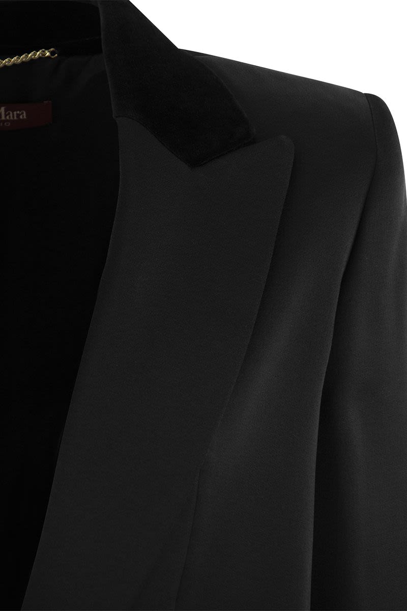 ANSELMO - Single-breasted jacket in envers satin - VOGUERINI