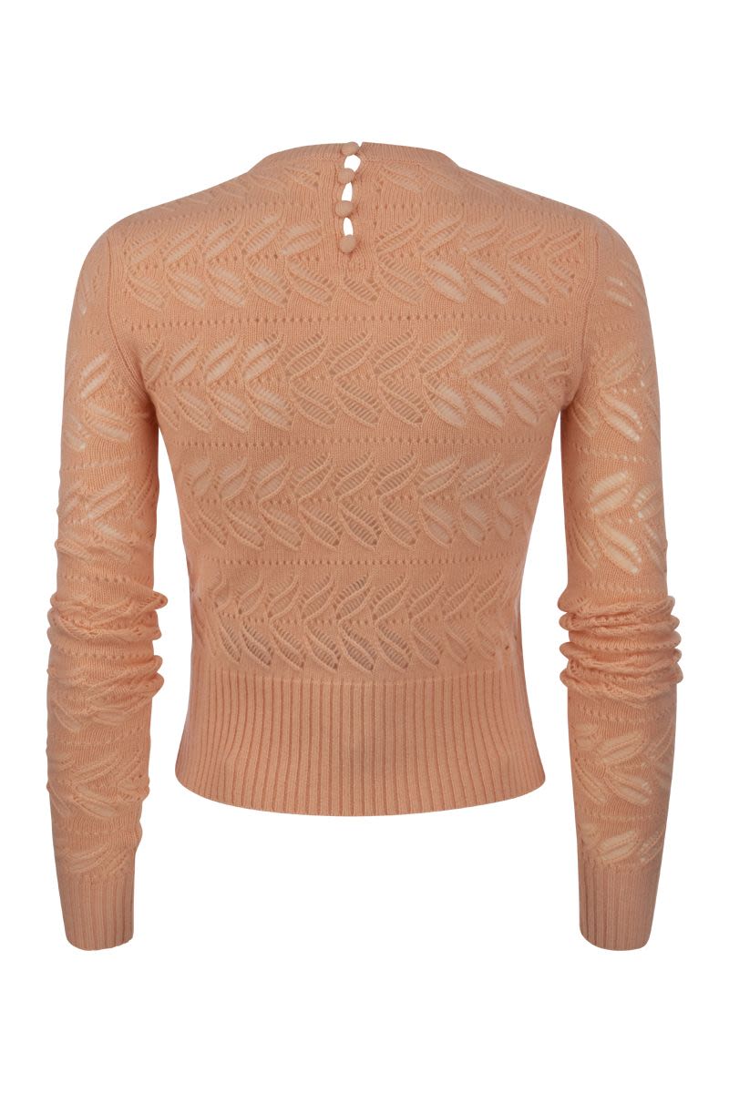 BRIOSE - Wool and cashmere sweater with punches - VOGUERINI