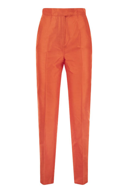 CALADIO - Silk Taffeta Trousers - VOGUERINI