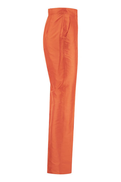 CALADIO - Silk Taffeta Trousers - VOGUERINI