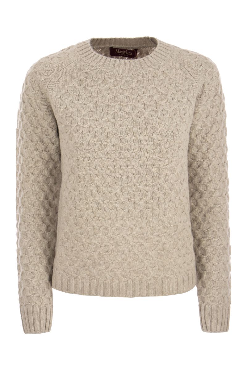 CLAVA - Crew-neck sweater in wool and cashmere yarn - VOGUERINI