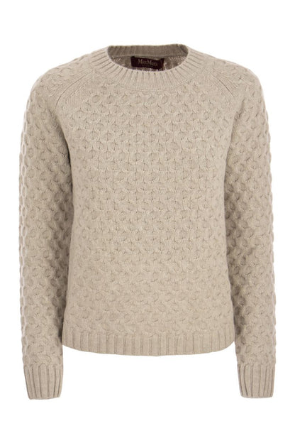 CLAVA - Crew-neck sweater in wool and cashmere yarn - VOGUERINI