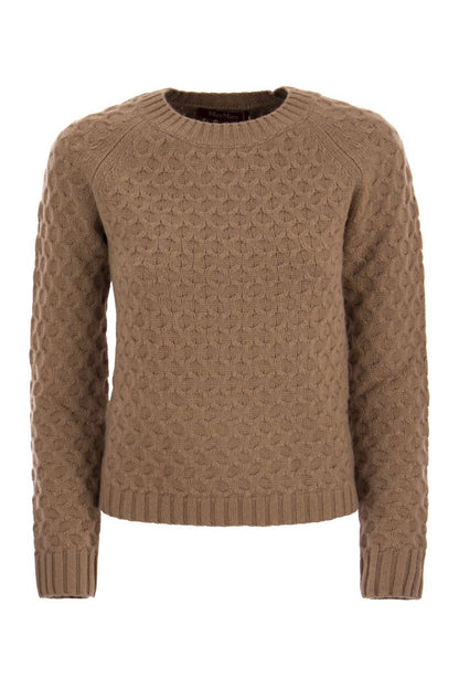 CLAVA - Crew-neck sweater in wool and cashmere yarn - VOGUERINI