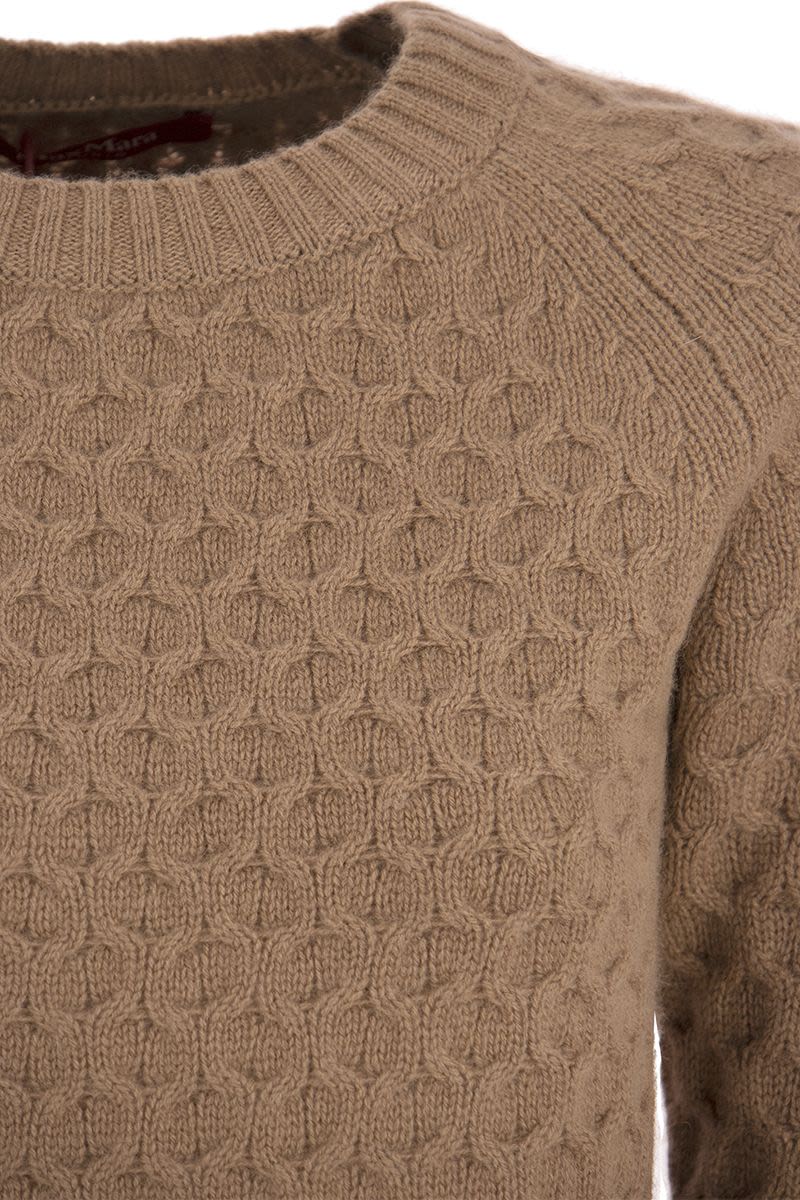 CLAVA - Crew-neck sweater in wool and cashmere yarn - VOGUERINI