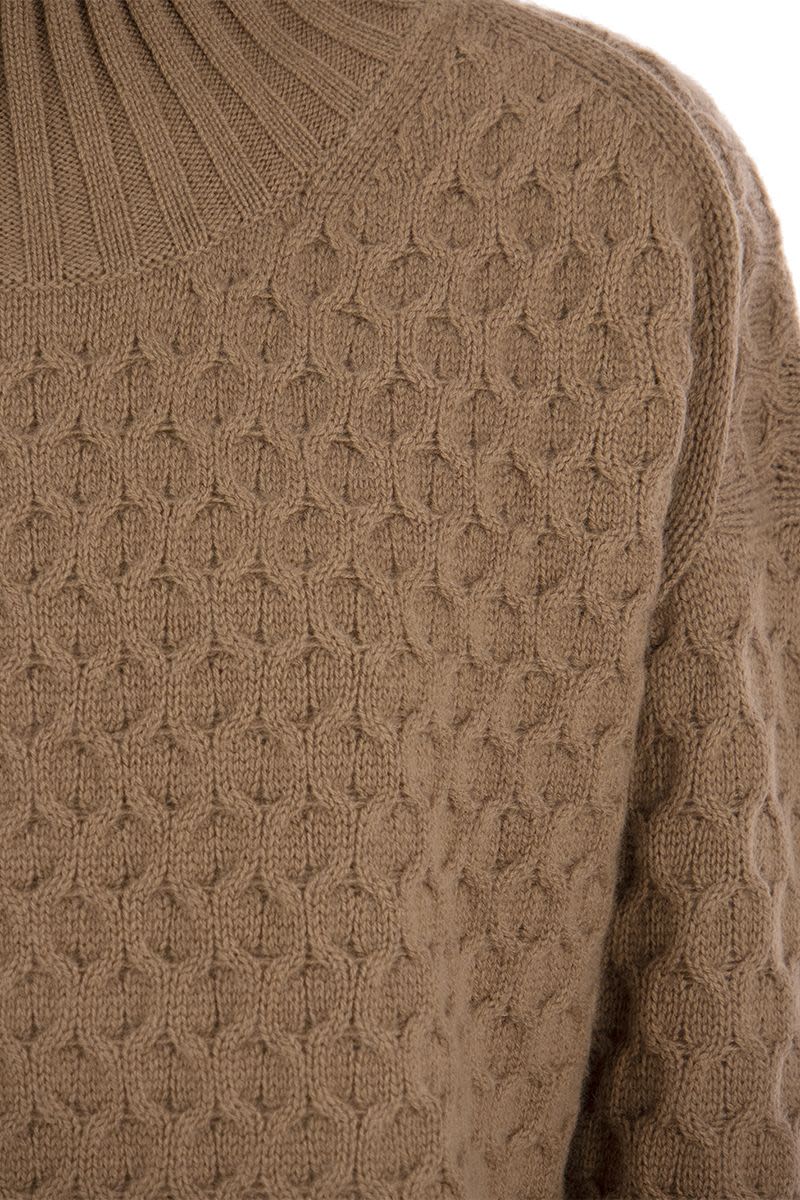 VALDESE - Wool and cashmere turtleneck sweater - VOGUERINI