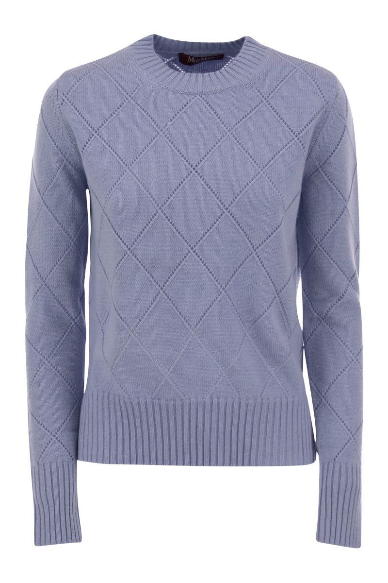 BRUNATE - Knitted sweater with diamond pattern - VOGUERINI