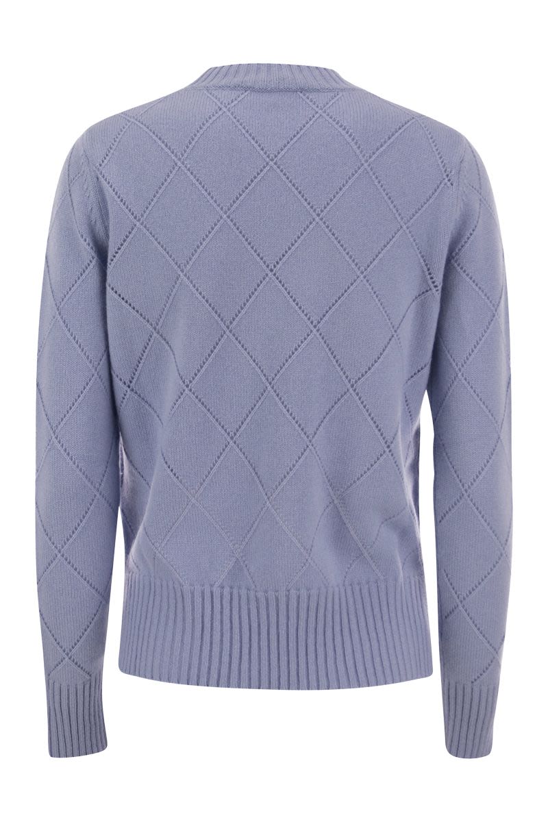 BRUNATE - Knitted sweater with diamond pattern - VOGUERINI