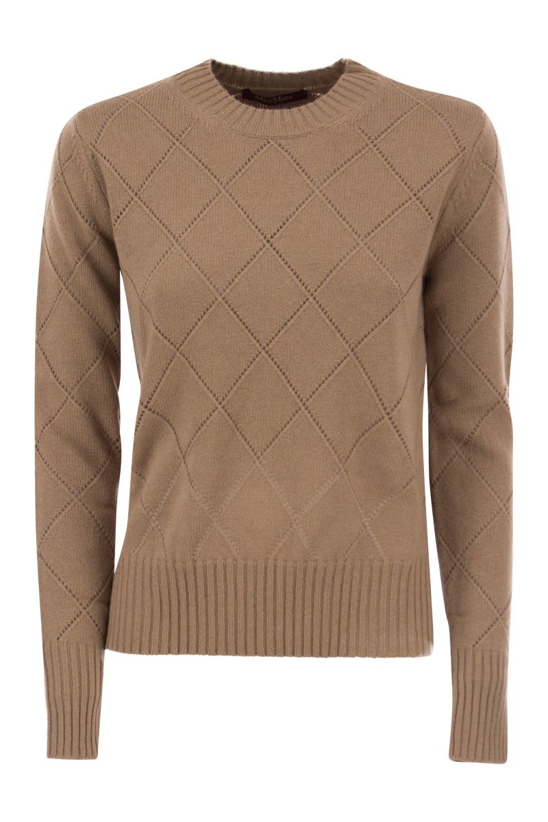 BRUNATE - Knitted sweater with diamond pattern - VOGUERINI