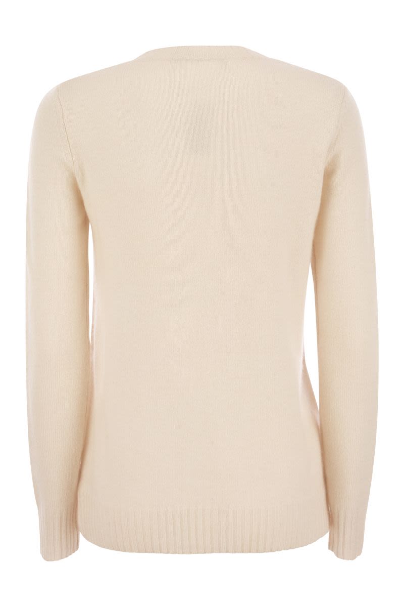 GIOTTO - Crew-neck jumper in cashmere yarn - VOGUERINI